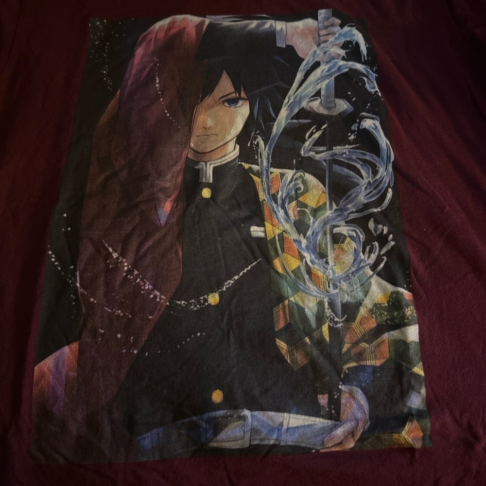 Demon Slayer Giyu Tomioka Water Breathing Graphic Tee – Size XL